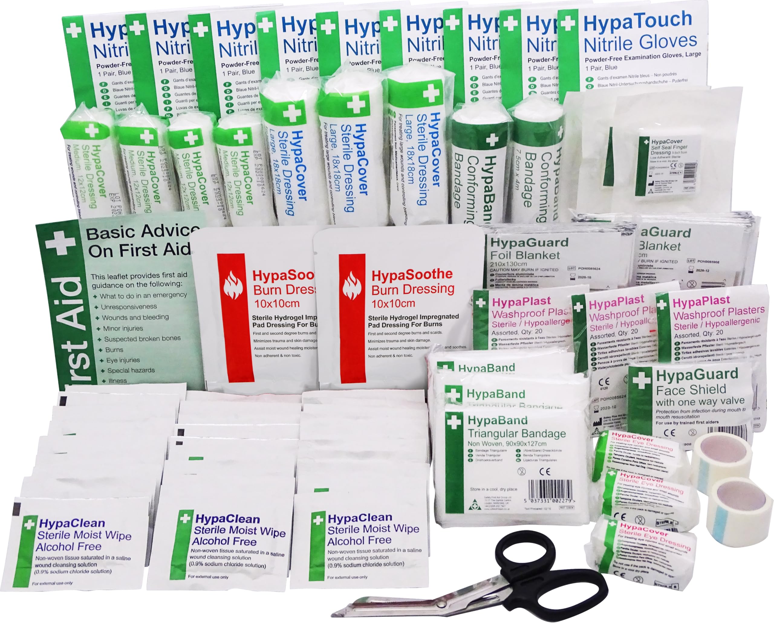 Safety First Aid Group First Aid Kit Refill Pack British Standard 8599 Compliant, Medium 25-100 Persons