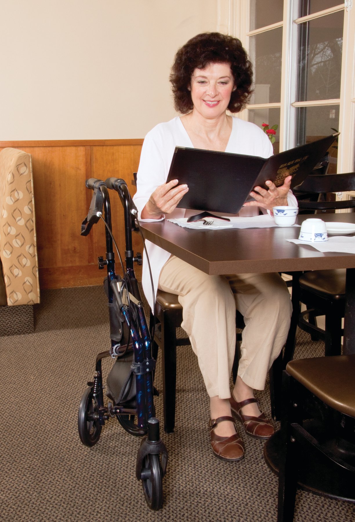 Carex 3 Wheel Walker for Seniors, Foldable, Rollator Walker with Three Wheels, Height Adjustable Handles