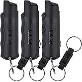 SABRE Pepper Spray - Quick Release Keychain for Easy Carry & Fast Access, Max Police Strength Self Defense OC Spray With UV D