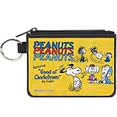 Buckle-Down Peanuts Wallet, Coin Purse, Peanuts Gang Featuring Good Ol Charlie Brown Poses Yellow, Canvas