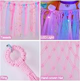MHJY Handmade Toy Hammock Net with LED Light Large Wall Hanging Organizer view 5