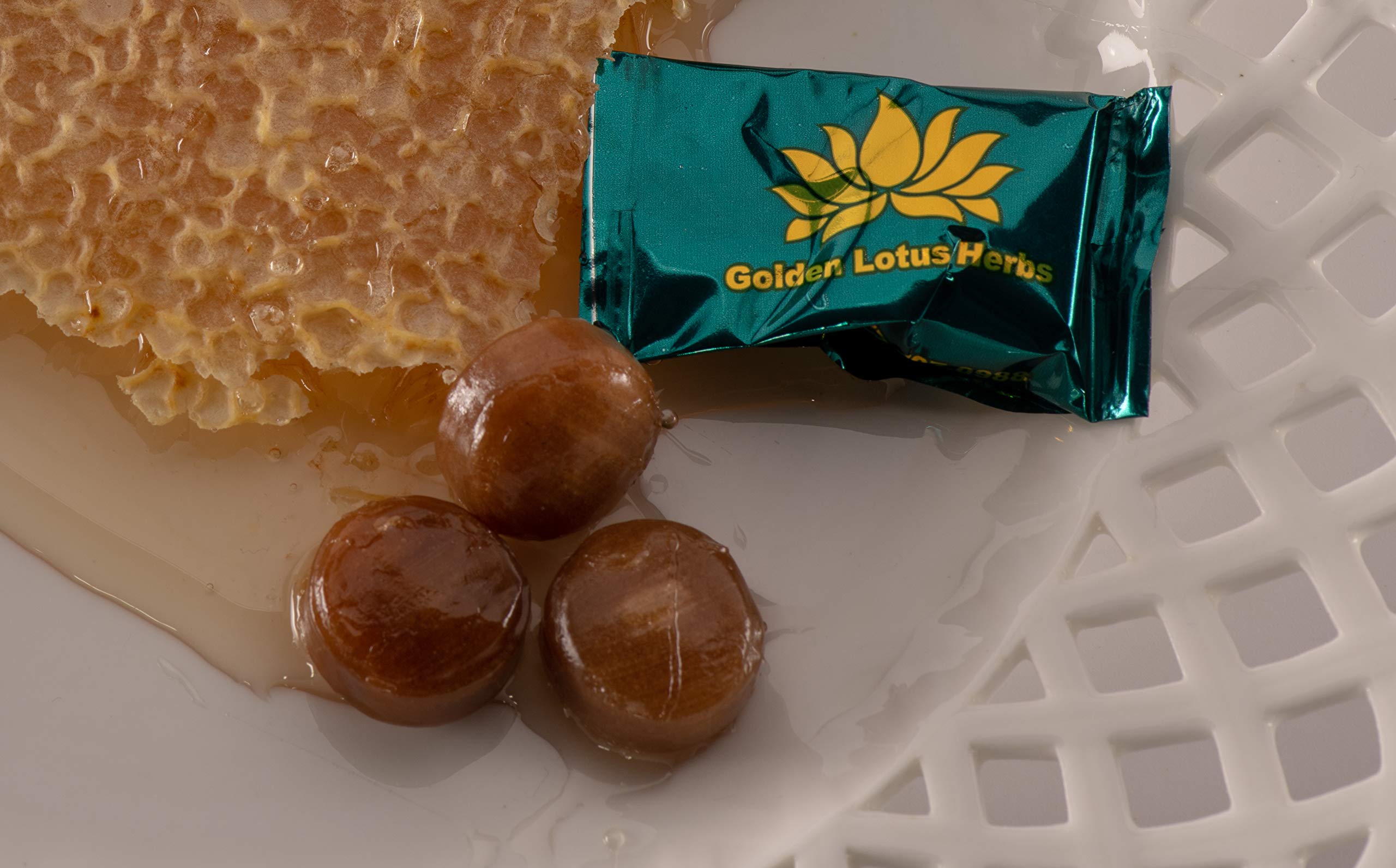 Golden Lotus Herbs Lung & Throat Lozenges – QAI Certified Organic | Soothing Herbal Honey Mint Cough Drops – 1 Pack