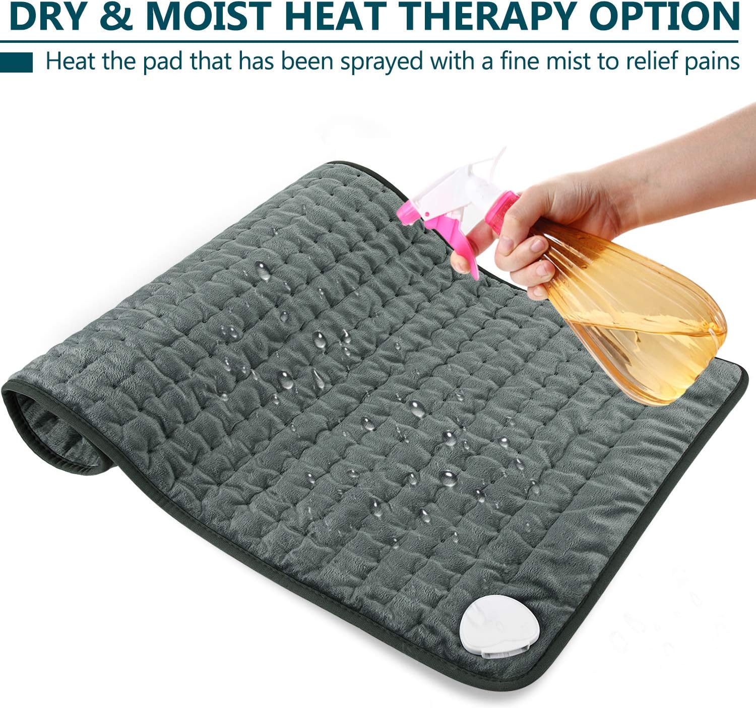Heating Pad, 30" x 16" Electric Heat Pad for Back Pain and Cramps Relief - Electric Fast Heat Pad with 6 Heat Settings -Auto Shut Off- Machine Washable: Health & Personal Care