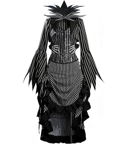 Jack Skellington Female Deluxe Adult Costume : Clothing, Shoes & Jewelry