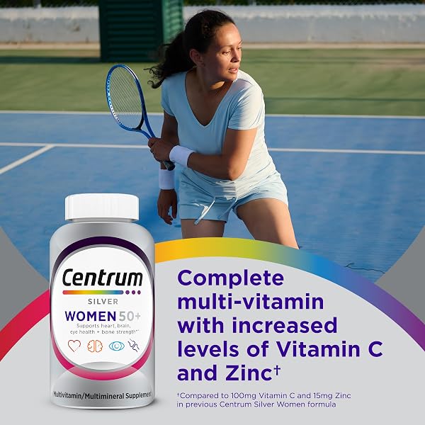 CENTRUM SILVER WOMEN’S MULTIVITAMIN FOR WOMEN 50 PLUS, MULTIVITAMIN/MULTIMINERAL SUPPLEMENT WITH VITAMIN D3, B VITAMINS, NON-GMO INGREDIENTS, SUPPORTS MEMORY AND COGNITION IN OLDER ADULTS – 100 CT