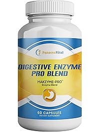 Digestive Enzyme Supplements, Panacea Vital Premium Digestive Enzymes Dietary Supplement for Healthy Gut and Optimal Digestion, Non-GMO Digestive Enzymes for Women and Men, 60 Vegetable Capsules