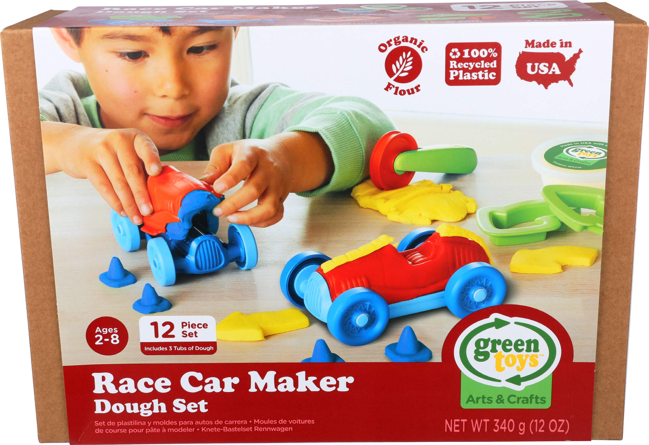 Green Toys Race Car Maker Dough Set Activity