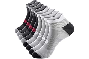 PAPLUS Ankle Compression Sock for Men and Women 2/4/6 Pairs, Low Cut Compression Running Sock with Ankle Support