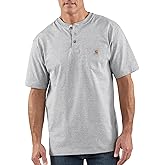 Carhartt Men's Loose Fit Heavyweight Short-Sleeve Pocket Henley T-Shirt