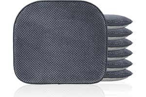 PRONOUS Memory Foam Chair Cushion Tufted U-Shaped Non Slip Washable Chairs Pads Seat Cushion for Home Room Kitchen Dining Office Desk Chairs Dark Grey