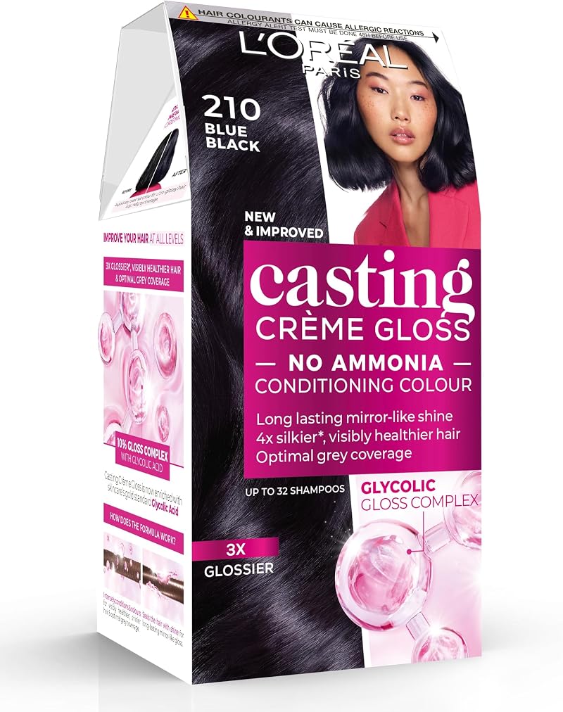 L'Oreal Casting Crème Gloss Semi-Permanent Hair Dye 210 Blue Black