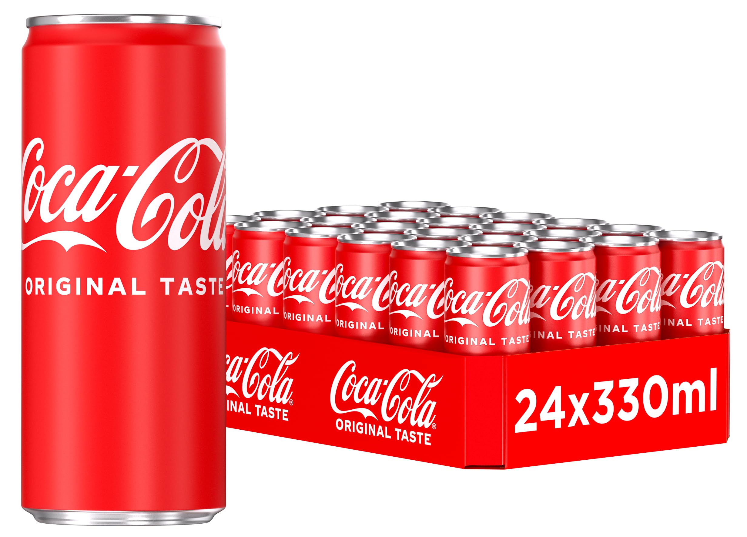 Coca-Cola Classic - prickelndes Erfrischungsgetränk mit unverwechselbarem Coke-Geschmack - koffeinhaltiger Softdrink in Einweg Dosen (24 x 330 ml)