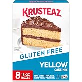 Krusteaz Gluten Free Yellow Cake Mix, No Artificial Flavors, Colors, or Preservatives, 18 oz Boxes (Pack of 8)