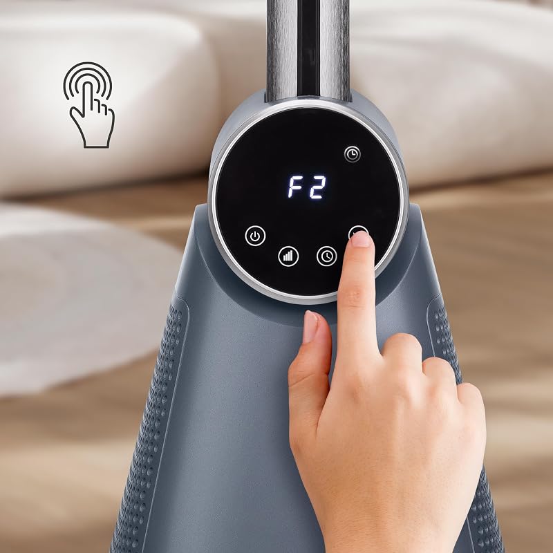 TK50 Ventilador de Torre sin Aspas, Silencioso, 50W, 3 Velocidades, 3 Modos, Mando a Distancia, 97cm Altura, Oscilación 40º, Temporizador, Pantalla LED Táctil
