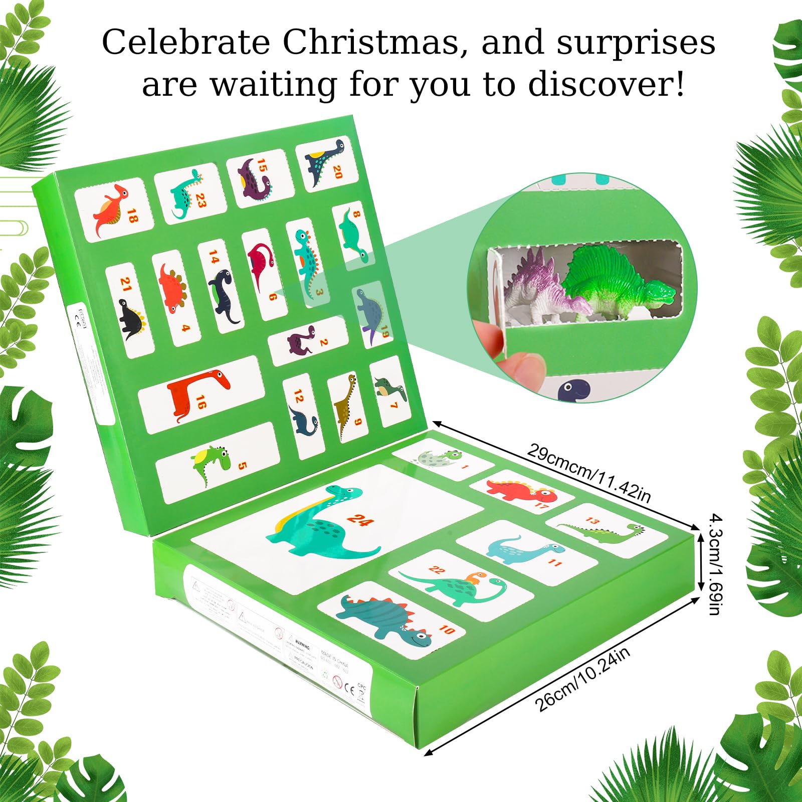 Calendario de adviento 2025 para niños, calendario de cuenta atrás de dinosaurios, calendario de adviento de Navidad para niños, furgoneta de dinosaurios, coche de dinosaurios, mini dinosaurio, para