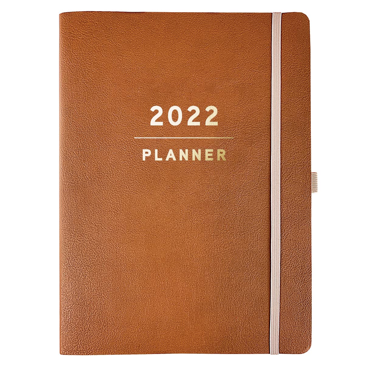 Graphique Designer Planners - 18-Month Dated Calendar - Classic Brown - Vegan Leather Business Monthly Planner with Weekly Agenda & Notes - for School, Work, or Home - Jul 2021-Dec 2022 (6" x 8")