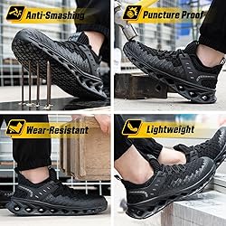 Steel Toe Shoes for Women Men Wide Non Slip