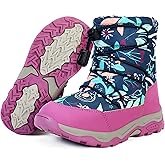 PolarPals Toddler Snow Boots Boys Girls Winter Shoes Waterproof Slip Resistant Outdoor Warm Boots for Little Kids
