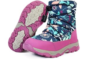 PolarPals Toddler Snow Boots Boys Girls Winter Shoes Waterproof Slip Resistant Outdoor Warm Boots for Little Kids