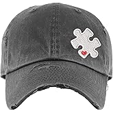 Autism Awareness Hat | Distressed Baseball Cap or Ponytail Hat | Hats for Women | Hat Autism