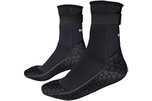 Dizokizo Neoprene Diving Water Socks, 3mm Beach Booties Anti-Slip Wetsuit Sand Socks for Snorkel Surfing Kayaking Swimming