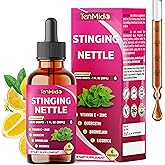 Tenmido Stinging Nettle Leaf Extract Tincture - 6in1 Herbal Liquid Supplements with Vitamin C, Zinc, Quercetin, Bromelain, and Licorice - Alcohol-Free, Vegan, Non-GMO - 30ml 1 Fl Oz