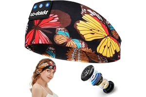 LC-dolida Sleep Headphones Bluetooth 5.4 Headphones Headband Eye Mask Sports Headband Built-in Mic Bluetooth Headband with HD