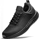 Bruno Marc Men's Non Slip Work Shoes Walking Zapatos Trabajo Black & Lightweight Sneakers Food Service Chef Kitchen Restaurant