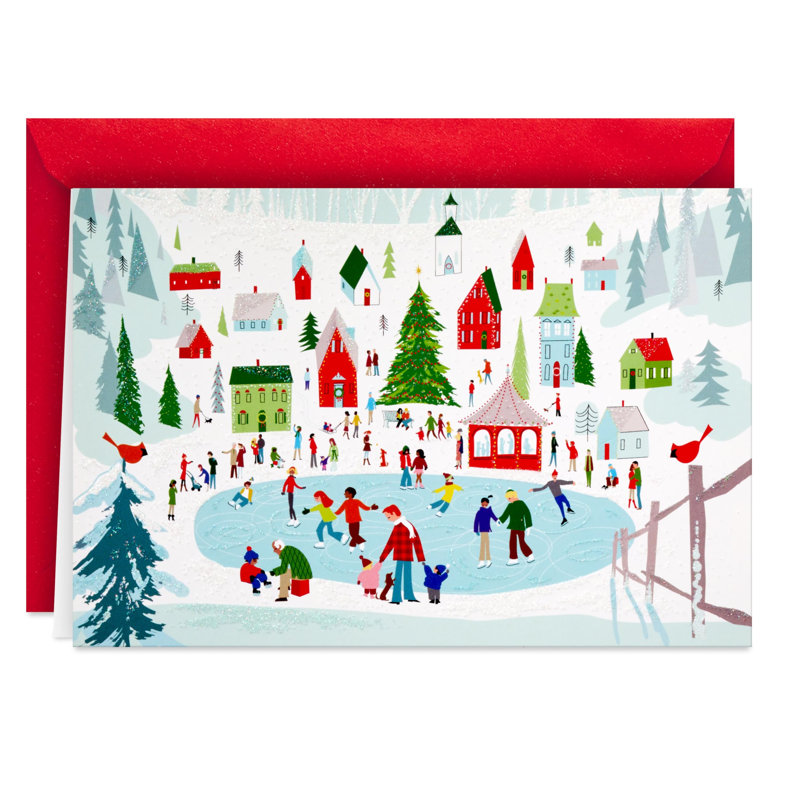 Hallmark Boxed Holiday Cards, Snowy City (40 Cards with Envelopes)