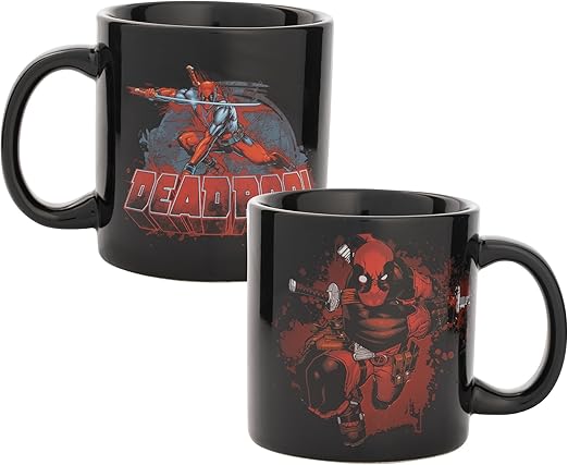 Amazon Com Vandor Marvel Deadpool 20 Oz Ceramic Mug Kitchen Dining