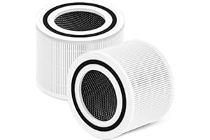 Core 300 Replacement Filter for LEVOIT Core 300S and Core 300-P Air Purifier, 3-in-1 H13 True HEPA Filter Replacement, Compared to Part # Core 300-RF, 2 Pack, White, By Improvedhand
