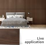 Art3d Wood Slat Acoustic Panels 4pcs Dark Walnut 47.2x23.6in 2.88m2 view 2