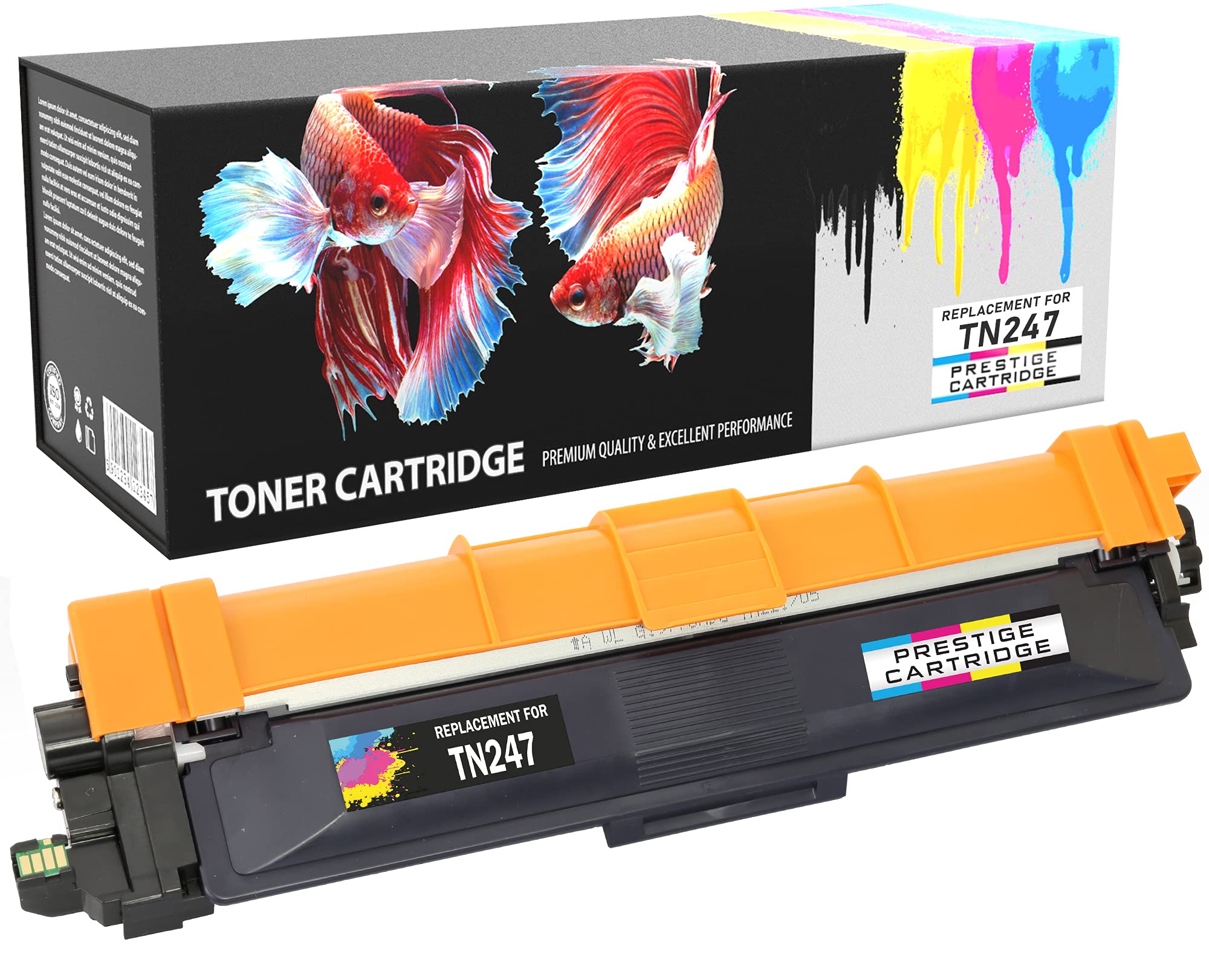 Compatible High Yield Black Laser Toner Cartridge Replacement for Brother DCP-L3510CDW, DCP-L3550CDW, HL-L3210CW, HL-L3230CDW, MFC-L3710CW, MFC-L3750CDW, MFC-L3770CDW | TN-247 with CHIP