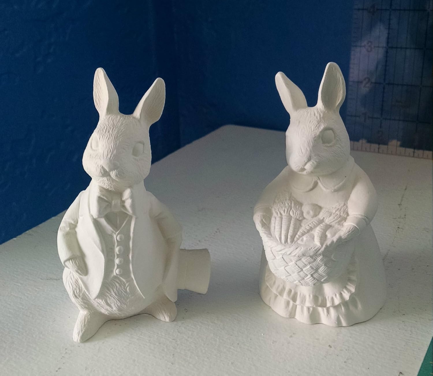 Unfinished Ceramic Figurines To Paint 2 Kissing Angel Children