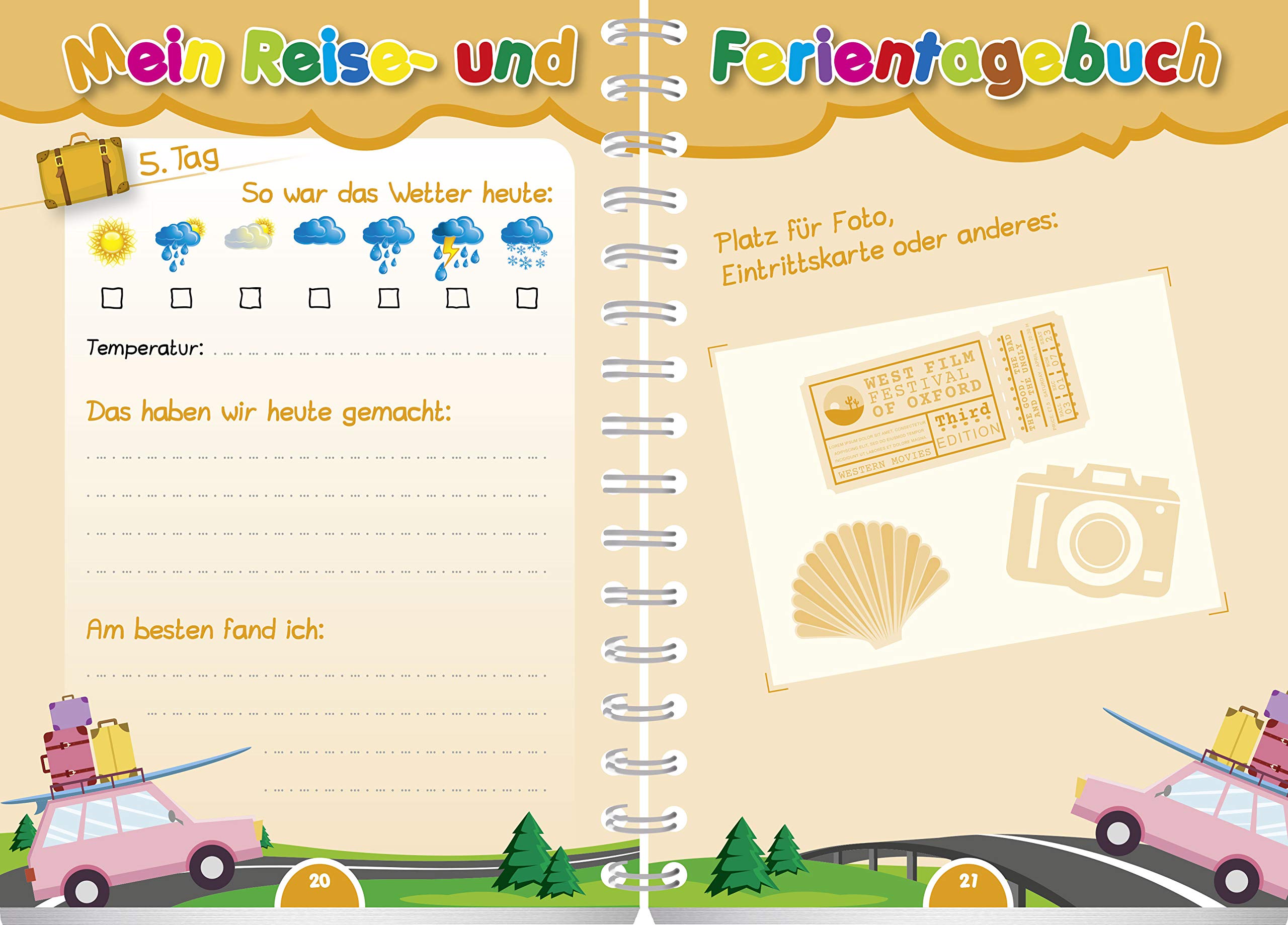 Mein Reise Und Ferientagebuch Zum Einschreiben Einkleben Ratseln Malen Erinnern Fur Unterwegs Reise Und Ferientagebuch Fur Kinder Familia Verlag Amazon De Bucher