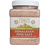 Pride Of India - Pure Himalayan Pink Salt - Enriched w/ 84+ Natural Minerals, Fine Grind 2.5 Pound (40 oz.) Jar - Himalayan S