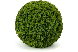 3rd Street Inn Jasper Topiary Ball - Artificial Plant Set - Indoor/Outdoor Wedding Party Decor - Faux Foliage Garden Sphere - Tree and Bush Substitute (19", 2 Pack)