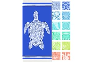 Vikumond Thin Turkish Beach Towel Lightweight Soft Cotton Extra Large XL Oversized Sand Free Sandproof Absorbent Quick Dry Towels Cloud Bath Pool Travel Compact Essentials Accessories for Adult Gifts