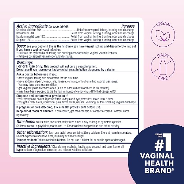 AZO YEAST PLUS DUAL RELIEF HOMEOPATHIC MEDICINE | YEAST INFECTION SYMPTOM RELIEF: ITCHING & BURNING | VAGINAL SYMPTOM RELIEF: OCCASIONAL ODOR & DISCHARGE | #1 MOST TRUSTED BRAND | 2 PACK (60CTX2)