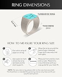 RTZN® Mens Turquoise Ring — Premium Silver
