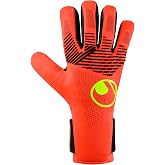 uhlsport | FM ZNE Absolutgrip HN Fit 2026 | Goalkeeper Gloves | fluo red/white/fluo yellow, balance of grip &amp; abrasion resistance, for beginning, advanced or professional players
