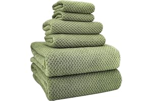 ANKING 40x80 Inches Bath Sheets Extra Large Bath Towels for Adults Super Soft Quick Dry Light Weight Lint Free Microfiber Shower Towels (Sage Green,6Pack)