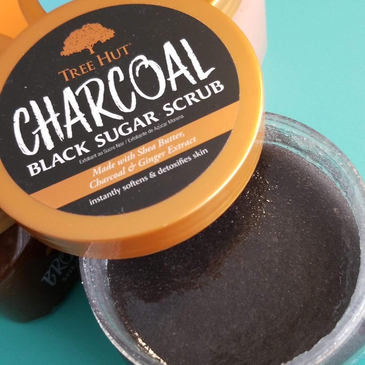 Tree Hut Charcoal Black Sugar Scrub, 18oz, Ultra Hydrating and Exfoliating Scrub for Nourishing Essential Body Care : Beauty