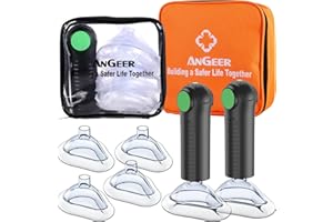 AnGeer EasyPumpVac Portable Vacuum Suction Device 2-Pack, First Aid Kit for Kids and Adults, Airway Suction Device for Children and Adults