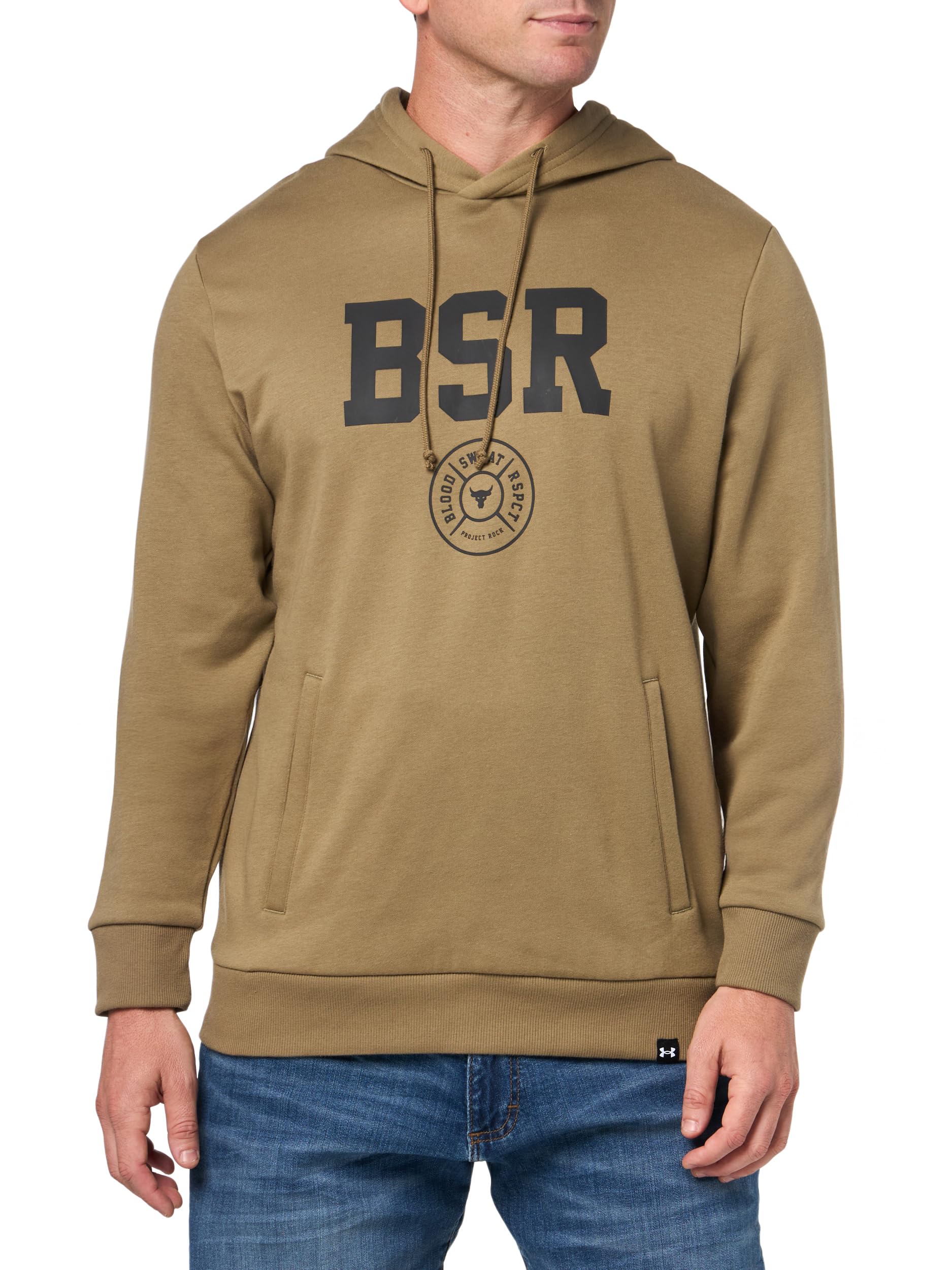 Under Armour Men’s Project Rock Rival Fleece Hoodie, (251) Bayou/Black/Black, Large