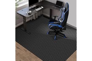 FURKIT Office Chair Mat for Hard Floor, 50"x60" Large Computer Chair Mat, Unique Y-Shaped Pattern Floor Protector Rug for Rolling Chairs, Anti-Slip PVC Desk Floor Mat for Work, Home, Gaming