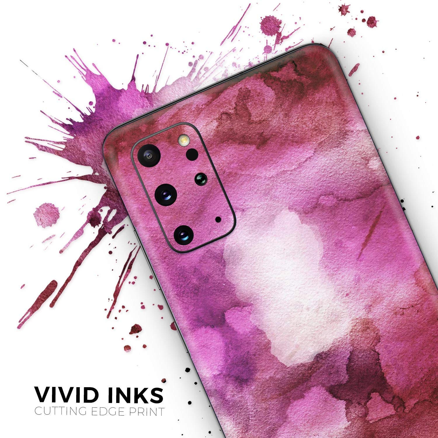 Pink 72 Absorbed Watercolor Texture | Protective Vinyl Decal Wrap Skin Cover Compatible with The Samsung Galaxy Note 8 (Full-Body, Screen Trim & Back Glass Skin)