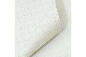 DONMON Aida Cloth 14 Count Cross Stitch Fabric,60×39inch (14CT,Grid)