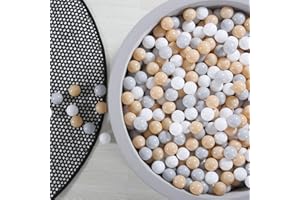 GOGOSO Ball Pit Balls for Toddlers Kids Plastic Balls for Ball-Pit Playpen Pool Baby Pastel Party Decor Fun Shaped Star Bulk 50 100 200 500 1000 Count