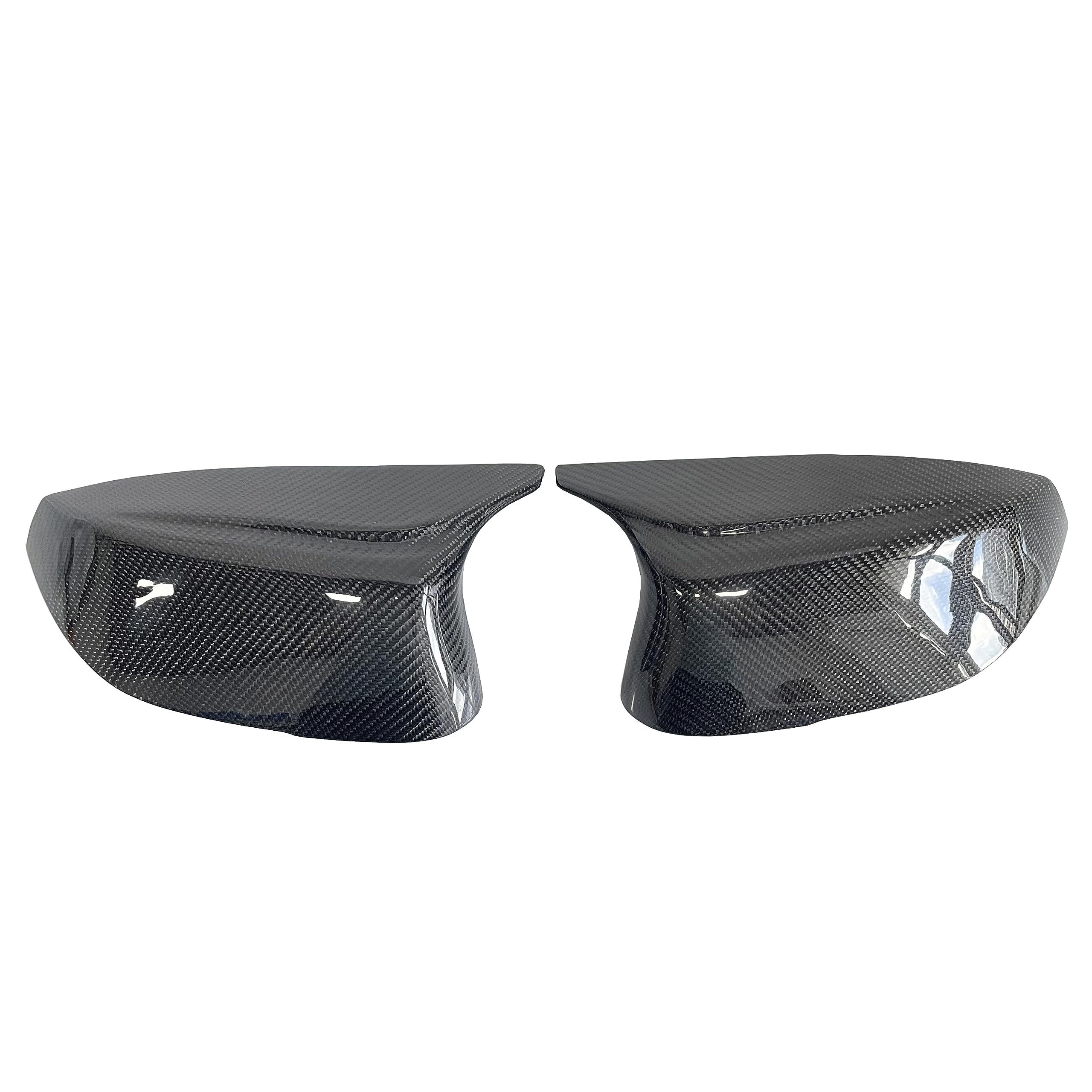 Photo 1 of Real Carbon Fiber Side Mirror Caps, Ox Horn Style Replacement Wing Mirror Covers Compatible with Infiniti Q50 Q60 Q70 QX50 QX30 2014-2020